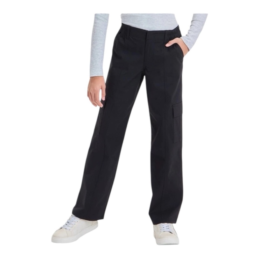 ❤️3/$15 NWT Girls Art Class Black Cargo Pants Relaxed Legs Size S (6/7)
